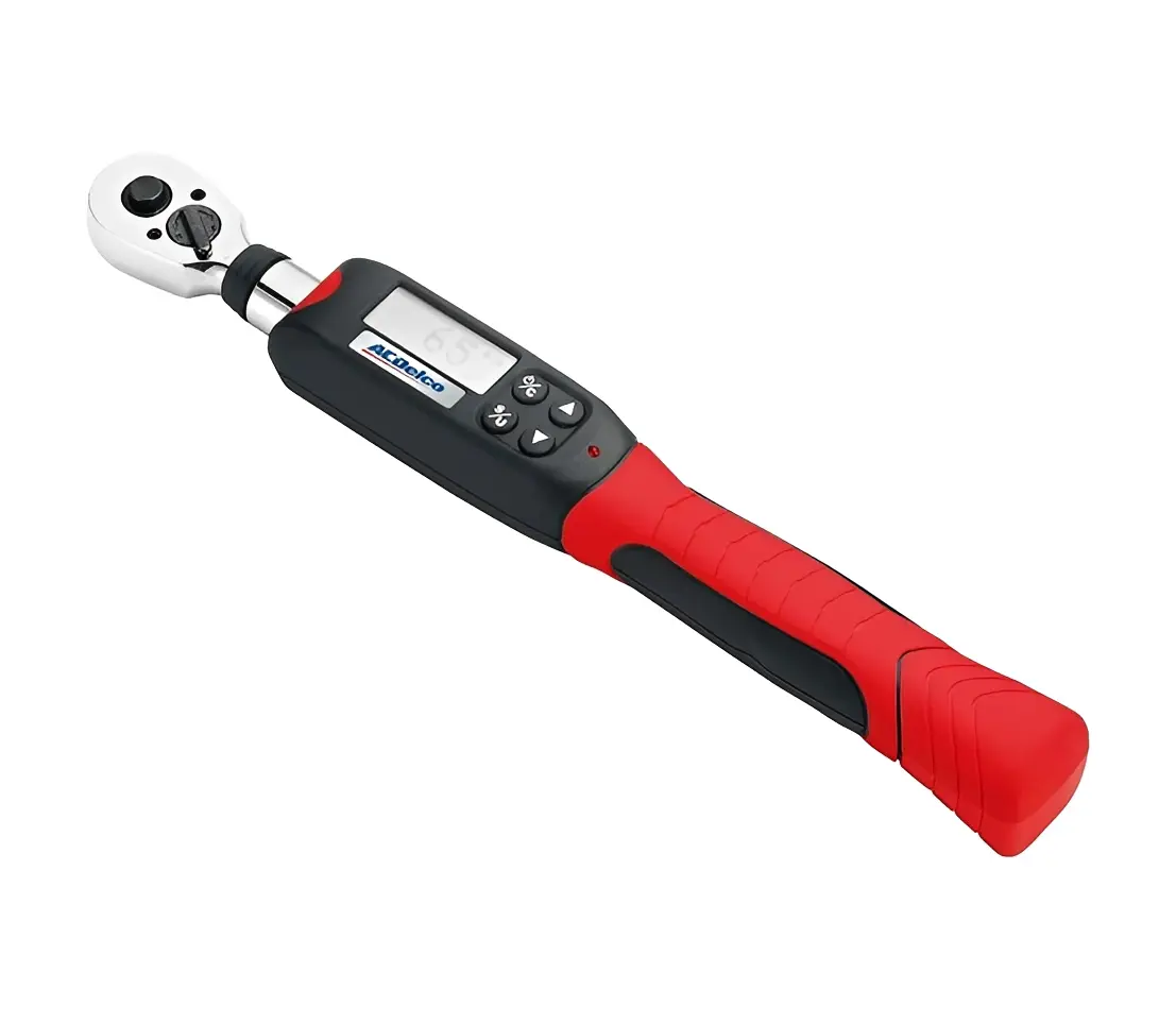 Electronic torque wrench on white background