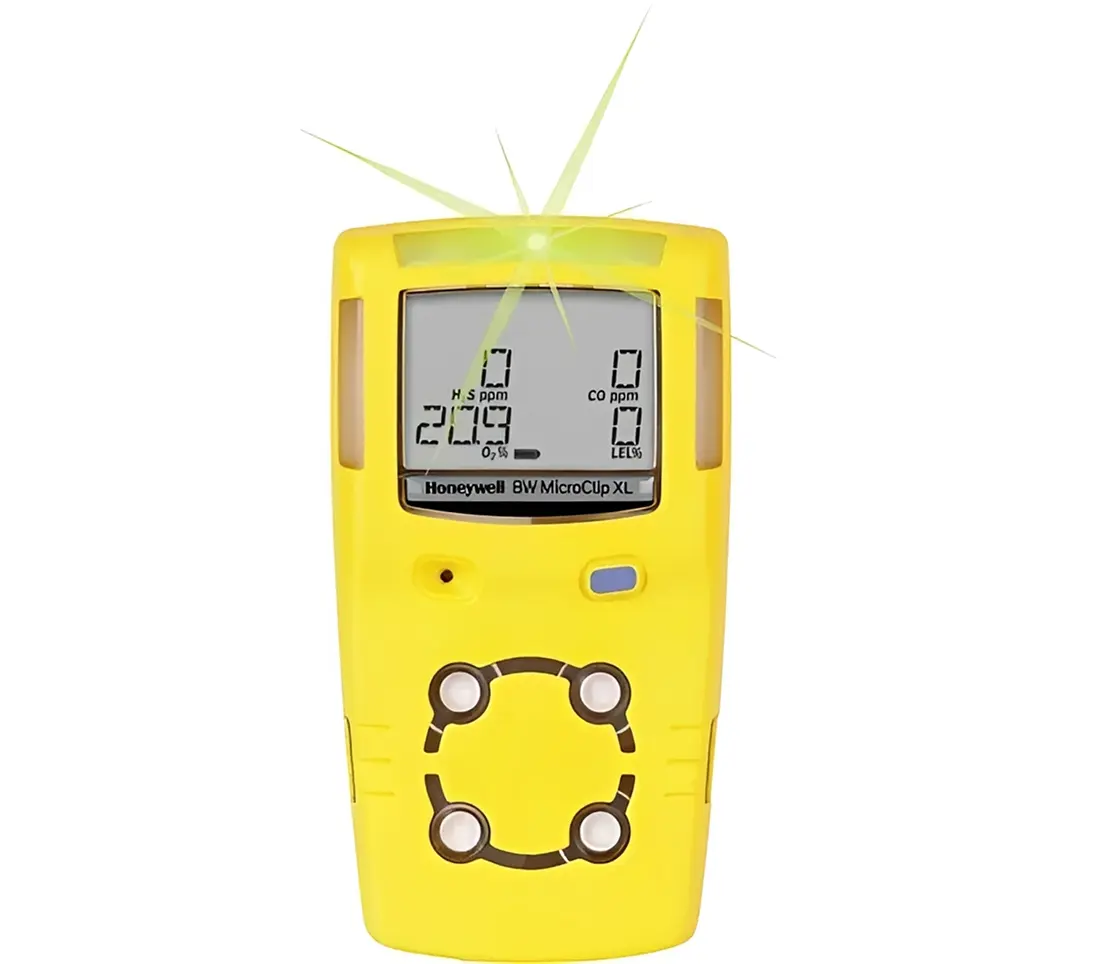 Yellow portable gas detection device