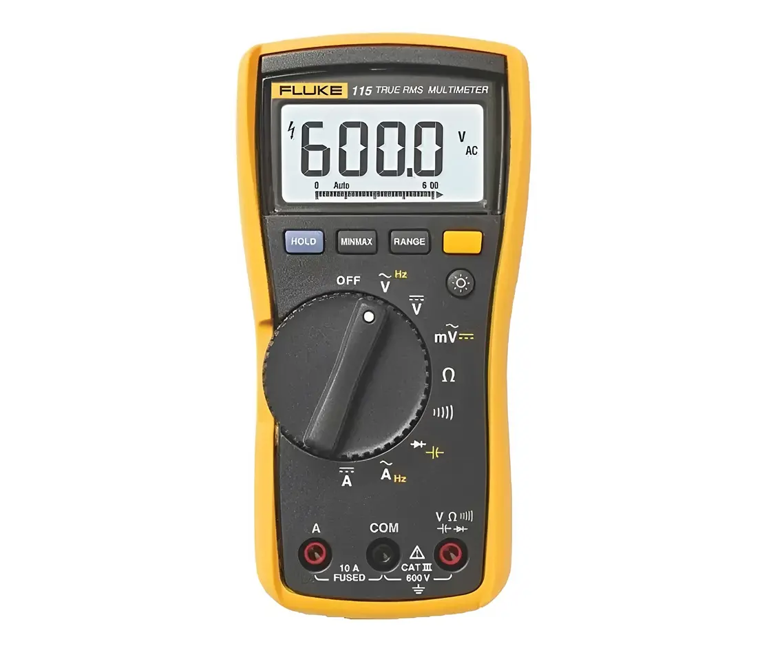 Yellow and black multimeter device