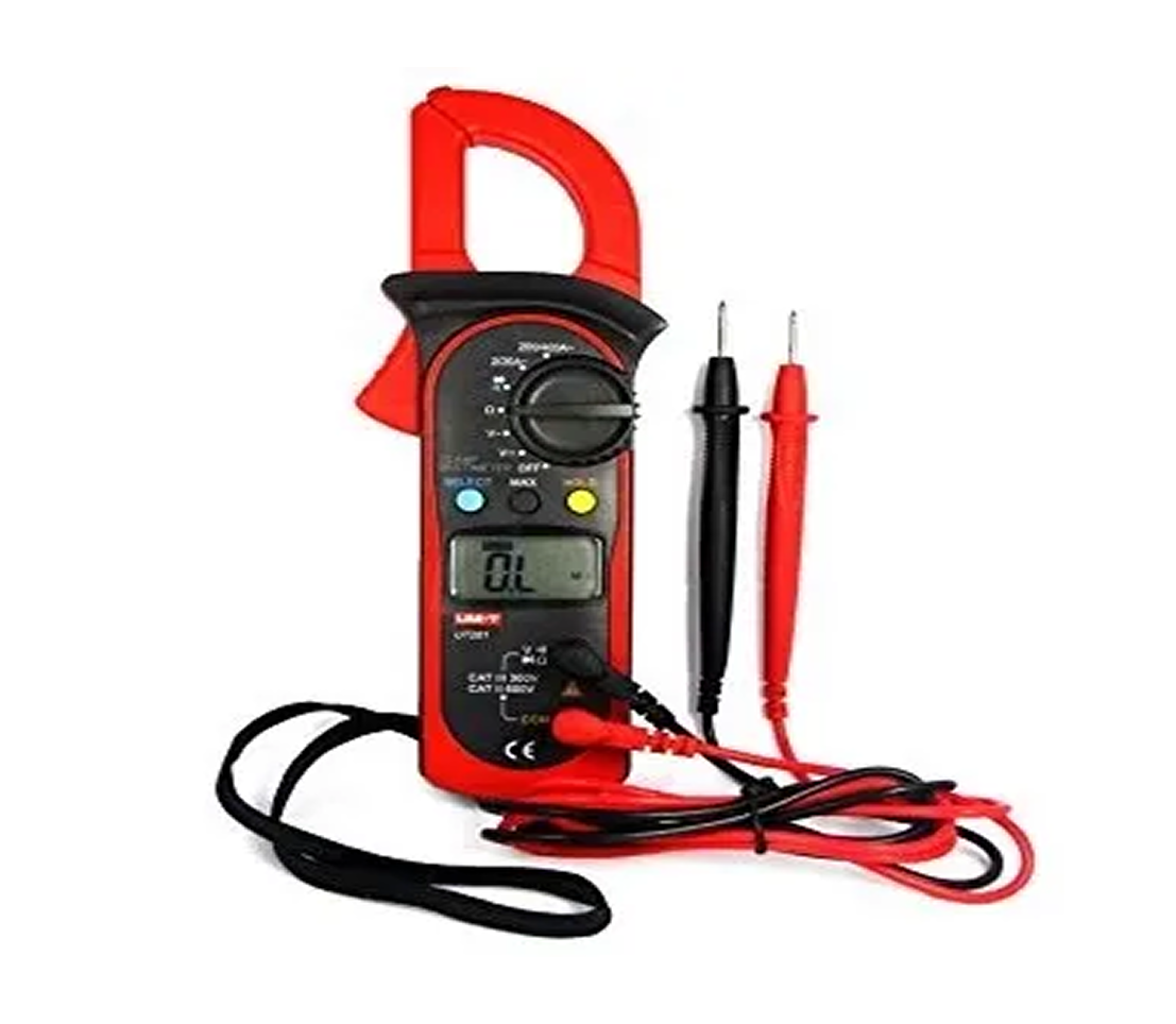 Digital clamp multimeter with test probes
