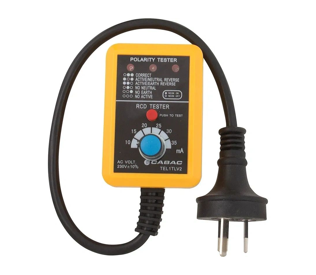 Electrical polarity tester with plug